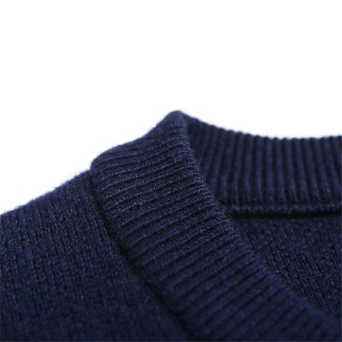 Men's Simple O-Neck Thin Soft Everyday Classic Long-Sleeved Sweater2
