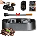 Coffee Portafilter Cleaning Kit, Electric Automatic Knock Box Cleaner with Anti-Spill Grounds Tray & Precision Deep-Clean Brush for 51/53/58mm Barista Espresso Machines - Image 1