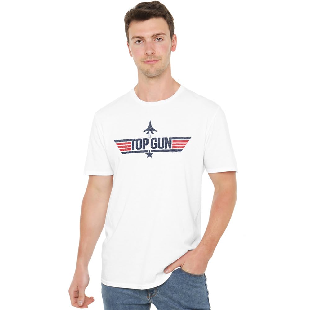 Top Gun Men's White Paramount Logo T-Shirt in Size 4XL, Sports Direct