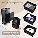 Rolling Makeup Case with LED mirror, Cosmetology Case on Wheels with Lighted Mirror, Professional Salon Trolley Cart with 3 Drawers,Travel Makeup Lockable Beauty Organizer with Live Stream Light