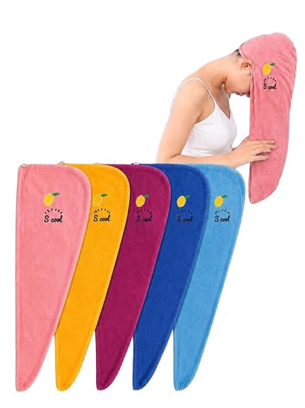 microfiber hair drying cap | quick absorbent hair turban towel