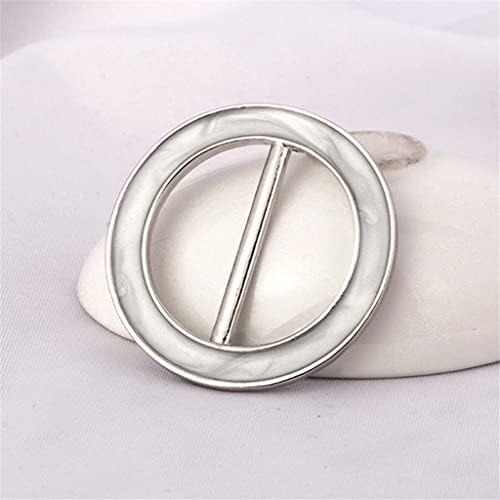 Broche Redondo, Hebilla de Bufanda de Seda para Mujer, Camiseta, Hebilla Anudada, broches ovalados, Soporte de Clip para Bufanda, Accesorios de joyería