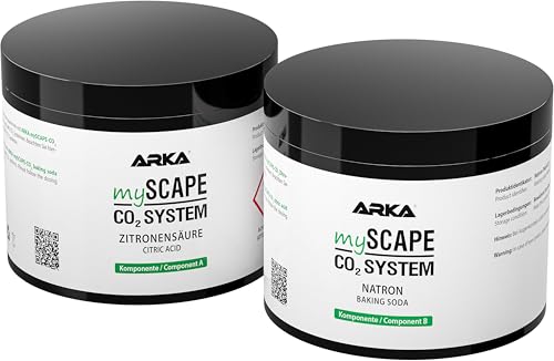 CO2 refill set – ARKA mySCAPE-CO2 Refiller 800 g (2×400 g) – DIY CO₂ solution with citric acid & baking soda – easy dosing & long-lasting – for planted aquariums – safe & efficient – aquascaping