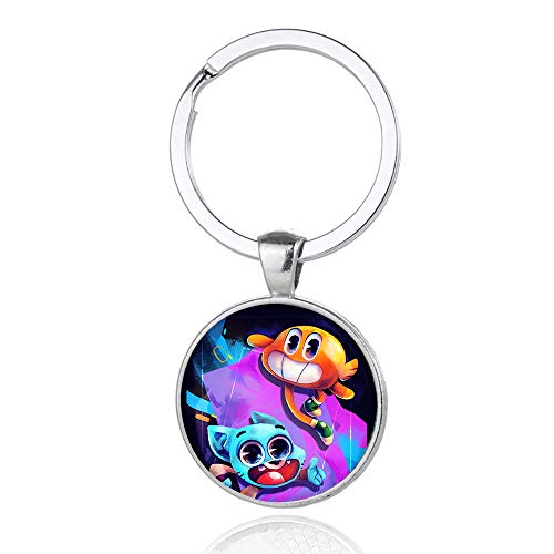 Preisvergleich Produktbild Fjhgqejfw The Amazing World of Gumball Taschen-Schlüsselanhänger Schlüsselanhänger Stofftier Insert Keychain Blank Keyrings Bilderrahmen Schlüsselanhänger Foto löschen Split Schlüsselanhänger