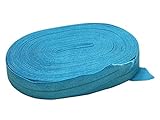 Bowtique Emilee 5/8' Elastic 10 yards Spool, Fold Over Elastic for Face Masks, Headbands or Hair Ties (Turquoise)