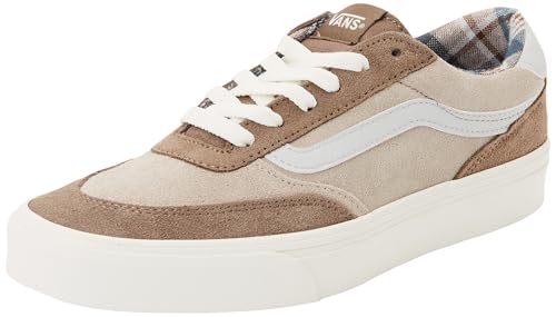 Vans Brooklyn LS, Zapatillas Mujer, E2V - Outdoor Plaid Warm Taupe, 35 EU