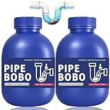 2PCS Drain Unblocker,Powerful Sink &Drain Cleaner,Pipe Bobo Drain Cleaner,Powerful Pipe Dredge Agent,Pipecleaner,Unclogging Cleaner,Strong Drain & Toilet Unblocker,Outdoor Drain Unblocker,300g