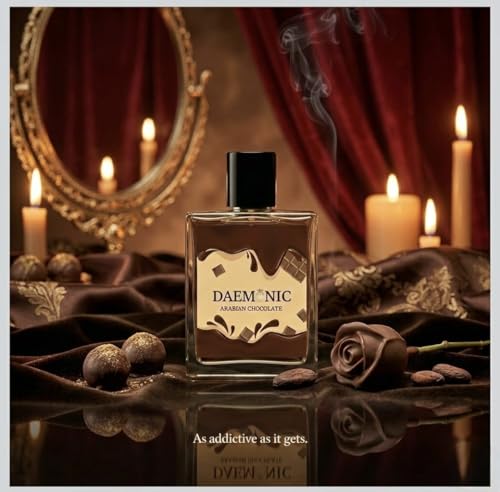 Image of Daemonic Arabian Chocolate Premium Unisex Perfume | Long Lasting Gourmand Scent for Men & Women | Cacao, Vanilla, Caramel & Praline | 50ml Eau de Parfum