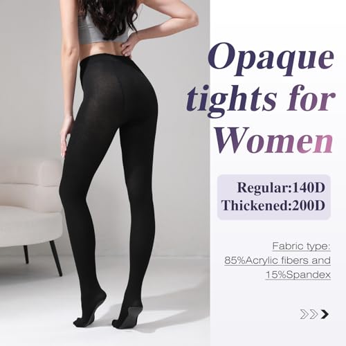 TOCONFFON Women's Winter Leggings Warm Opaque Tights, Stretchy Warm Tights 140D/200D2