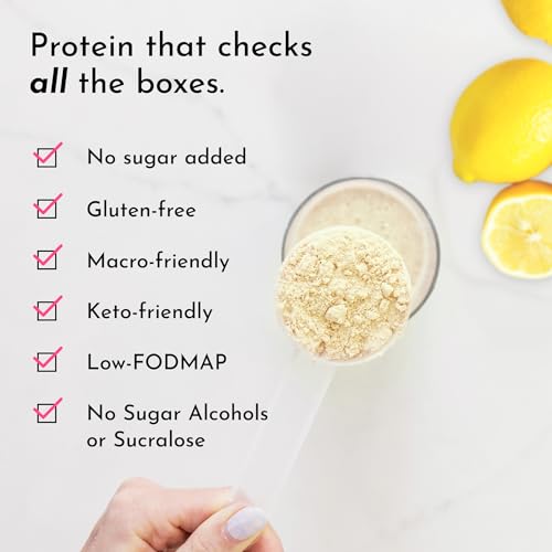 Image of JUST INGREDIENTS Lemon Swish Protein Powder - Grass-Fed Whey, Lemon Flavor - 1.44 lb,