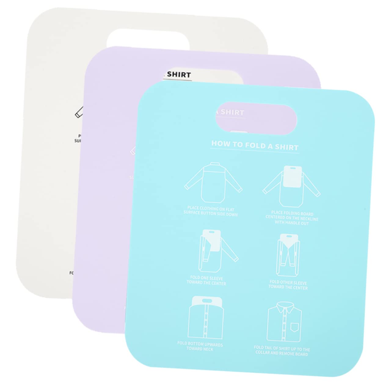 HOOTNEE 3pcs Clothes Folding Board Easy T Shirt Shirt Organizer Lightweight Folding Board for Travel Home Use