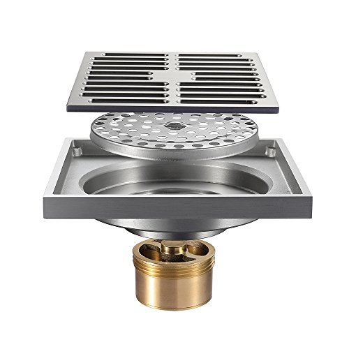 Desagüe de Piso para baño, desagüe de Piso de latón, Cuadrado, para baño, Cocina, balcón, Ducha, desagüe de Piso para baño Familiar