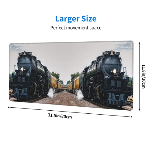 Tapis de souris de jeu grand format XXL avec imprimé train d'équipe - 4