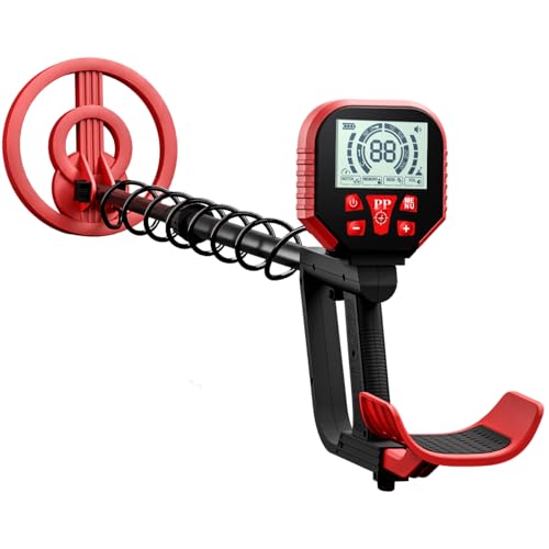 High Accuracy Metal Detector for Adults, Waterproof, Adjustable Stem, LCD Display, 2.26 lbs Lightweight, Advanced DSP Chip for Beach and Backyard