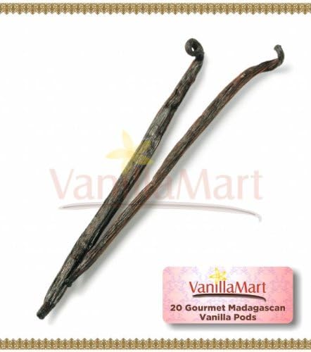 VanillaMart 20 Pack Gourmet Madagascar Bourbon Vanilla Beans