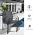 VICLLAX 7 Pieces Patio Outdoor Dining Set, 59" Metal Dining Table with Umbrella Hole and 6 Stackable Textilene Chairs for Patio, Lawn, Garden, Porch, Black Table/Grey Chairs
