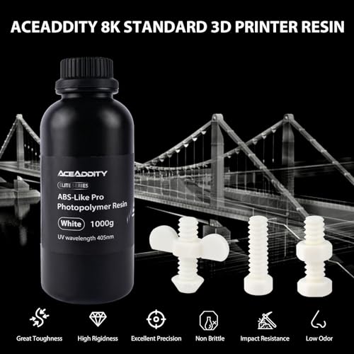 Resina Fotopolimérica Aceaddity ABS-Like Pro - Resina UV Dura y Resistente para Impresoras 3D - Negro (6kg) - Fernando Cortés Resina Fotopolimérica Aceaddity ABS-Like Pro - Resina UV Dura y Resistente para Impresoras 3D - Negro (6kg) - Fernando Cortés