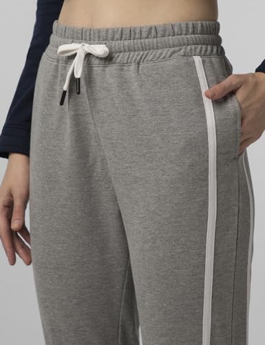 Image of FYLTR Women's Joggers with Side Tape Detailing - Elasticated Waistband | Contrast Drawstring | Elasticated Hem | Trackpants for Women | Winter Joggers for Women
