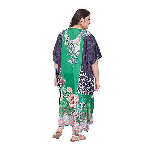 Image of Oussum Women Kaftan Plus Size Polyester Summer Lightweight Caftan Swimsuit Cover Ups Maxi African Mumu Lounge House Dress