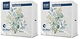 PAW - Servilletas Papel Airlaid (40 x 40 cm) I 50 Piezas I Servilletas de Tela I Ideal para Bodas, Bautizos, Comuniones, Cumpleaños I Decoración de Mesa I Similar al Tejido I Ramo de Eucalipto