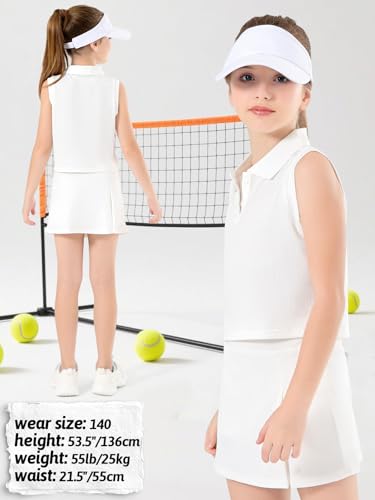 Girls Crop Tops Sleeveless Polo Shirts Athletic Tank Tops Golf Tennis T-Shirts with Collared Quick Dry Casual3