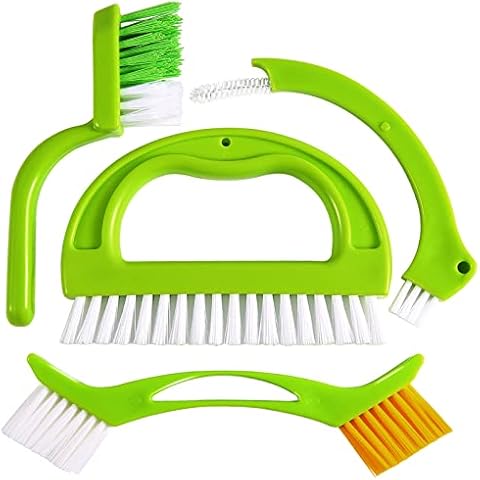 Grout Cleaner Brush - Tile Joint Cleaning Scrubber Brush with Nylon Bristles - Great Use for Deep Cleaning Shower,Floors,Window,Bathroom,Kitchen,Track and Other Household.4 in 1 Value Pack by DoriHom Cover