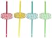 Set of Four (4) Regular Mouth Mason Jar Straw Lids with Straws (Gingham)