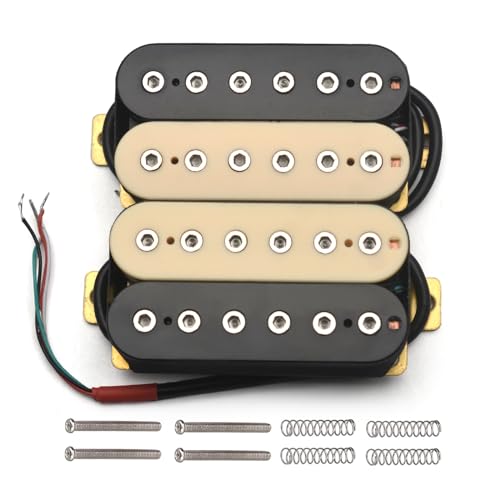 SAPHUE - Pastillas de guitarra eléctrica de 6 cuerdas Humbucker de doble línea ajustable, 4 piezas de...