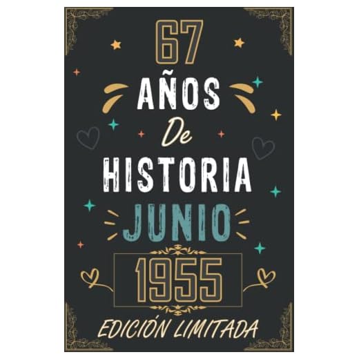 CUADERNO, 67 AÑOS DE HISTORIA JUNIO 1955 EDICIÓN LIMITADA: Regalo de 67 cumpleaños para mujeres y hombres, ideas de 67 cumpleaños... un cumpleaños... ... regalo de 67 cumpleaños para él/ella.