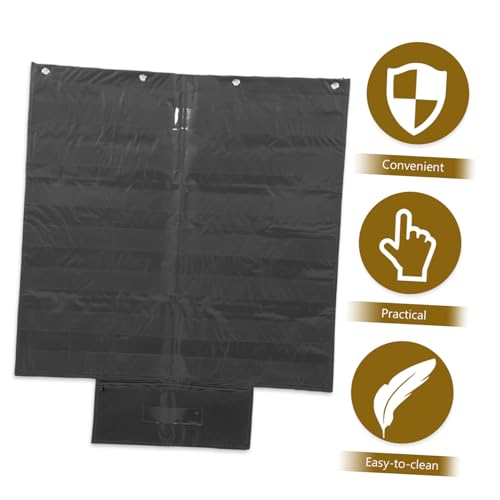 Tableau de poche pour cartes de mots noir Hohopeti en polyester format standard - 5