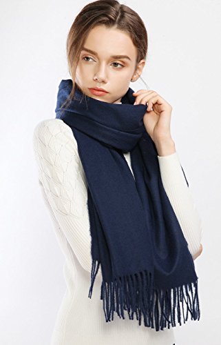 Riiqiichy Scarfs For Women Fall Winter Navy Pashmina Shawls And Wraps For Evening Dresses Wedding Shawl Blanket Scarves #TOP6