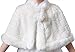 Wokuaile Flower Girls Faux Fur Bolero Shrug Princess Shawl Wraps Warm Shoulder Cape Wedding Birthday Evening Dress Up