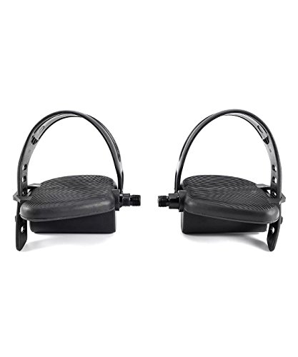 Hydra Fitness Exchange Right Foot Pedal Set – Black | Recumbent Exercise Bike Pedals with Adjustable Straps for Residential Bikes | 9/16" Spindle Thread Size | Works with Spirit Fitness X - XBR55