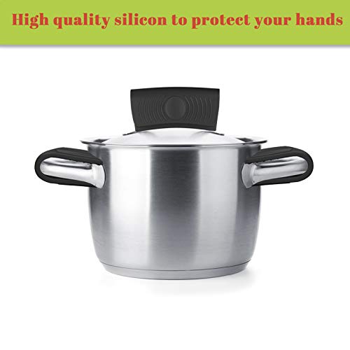 4 Pack Silicone Hot Skillet Handle Holder And Pot Holders Cover Sleeve, Heat Resistant Cast Iron Potholder Protectors Grip, Anti-Spill Non-Slip Cookware Handles For Pans,Oven #TOP2