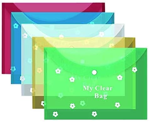 aagaj® Document Bag My Clear Bag Best (Pack of 20Pcs in 5 Color ...