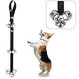 Alinana Dog Bell for Door Potty Training Adjustable Dog Potty Bell, Bells for Dogs to Ring to Go Outside, 3 Snaps Adjustable Dog DoorBells and Training Bells