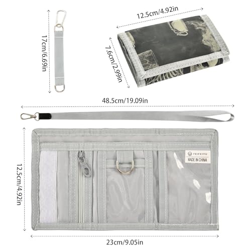 Skull Hotdrink Blackwhite Kids Wallet for Boys Girls Trifold Outdoor Sport Wallets for Youth Teen Children Wallet with Zippered Coin Pockets Card Holders Front Pocket Wallets with Magic Sticker3