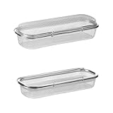 霜山 食洗機カゴ 小物洗い 蓋は両面入れ替えができる2way仕様 耐熱 サビに強い ステンレス カトラリー フォーク スプーン 箸 お弁当用品 キッチン 収納 便利 食洗機 小物入れ カゴ バスケット 水切りネット 水切りかご（深いタイプ）