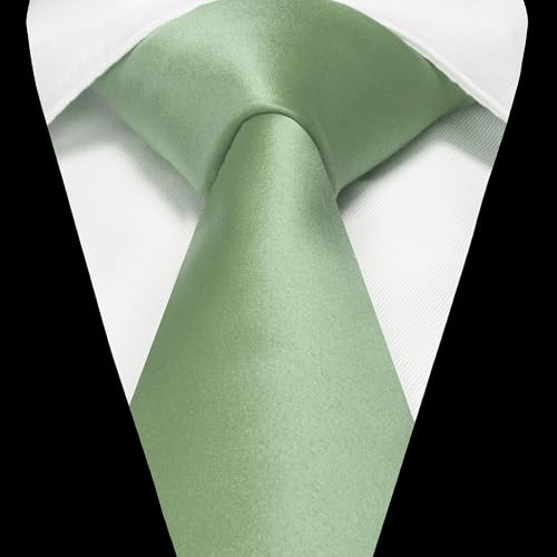 Image of RBOCOTT Solid Color Tie and Pocket Square Hankerchief with Lapel Pin Set for Men