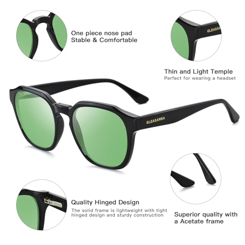 Image of Sleep Glasses for 99.9% Blue Light Glasses Dual AR Coatings Green Lens for Computer Gaming Reduce Eyestrain