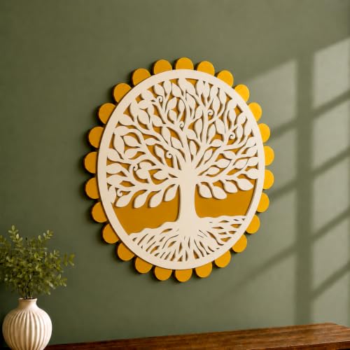 Image of Sehaz Artworks Tree of Life Wall Decor Items for Living Room 28x28 CM
