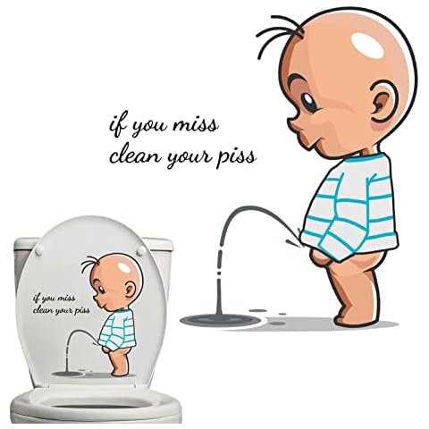 Moageme Funny Toilet Seat Decorative Stickers Cover
