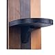 2 Stück Wandkerzenhalter Holz Wand Kerzenhalter Schwarz Holzspleißen Design Wandhalterung Kerzenständer Deko für Kerzen Vintage Wanddeko Wandkerzenhalter