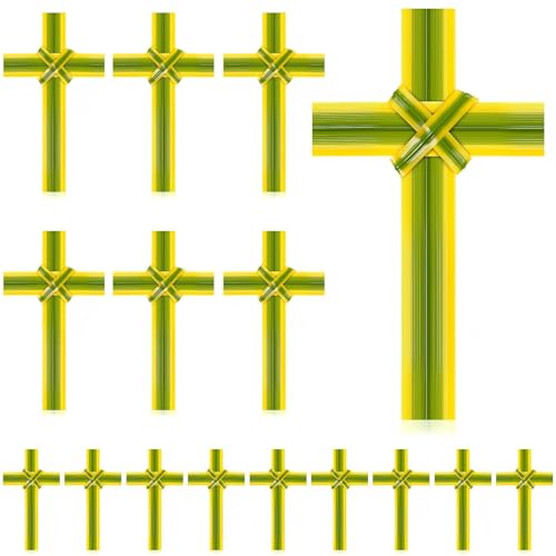 APUDWN Authentic Palm Cross Set, Hand Lightweight Plastic Prayer Crosses