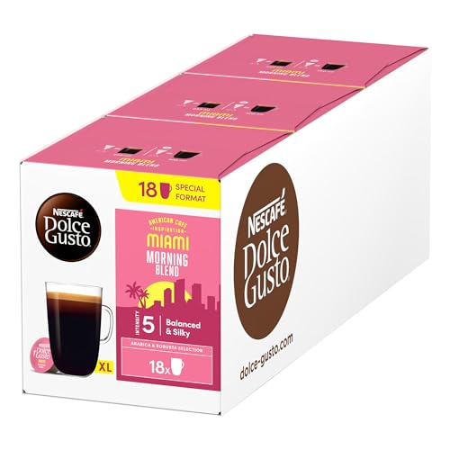 NESCAFÉ DOLCE GUSTO American Café Inspiration Miami Morning Blend Kaffeekapseln 3er Pack (3 x 18 Kapseln)