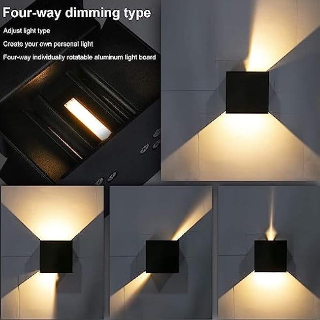 Outdoor Sconces Wall Lights LED 20W Modern Square 3000K Warm Lights