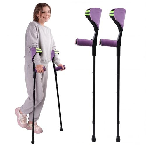Béquilles adultes orthopédiques : cannes anglaises violettes pour retrouver votre autonomie