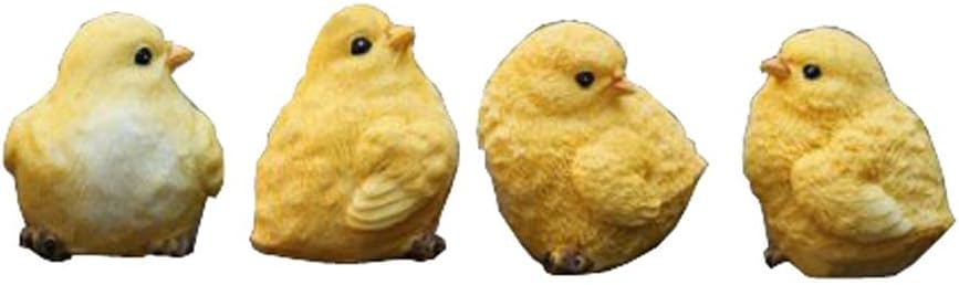 homozy Decorative Garden Ornaments Resin Chick and Hen Figurine for Outdoor Decor