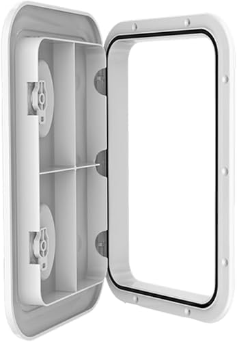 Miniatura 3 de SEAFLO Marine Boat Deck Rectangular Access Hatch - 18.11" x 20.47" (460mm x 510mm) 180° Opening Lid, Non-Skid, Corrosion and UV Resistant, 4-Year
