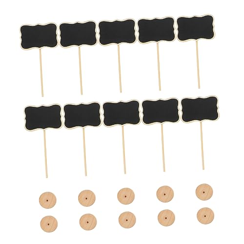 FUNOMOCYA 10stücke Mini-kreidetafel Aus Holz Kleine Tafeln Zum Beschriften Nachrichtentafeln Für Dekoration Memo-tafeln Mit Schwarzer Oberfläche Praktische Für Alltag